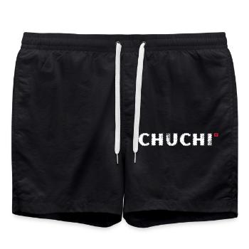 Tchouchi - Dialecte suisse | Vectographie ! - Short de bain - noir - Devant - AI Model Male 185 light (185cm)