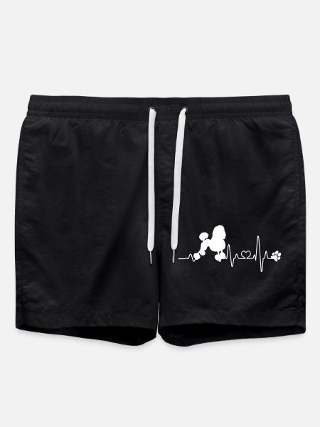 J'aime les caniches j'aime le caniche caniche club chien - Short de bain - noir
