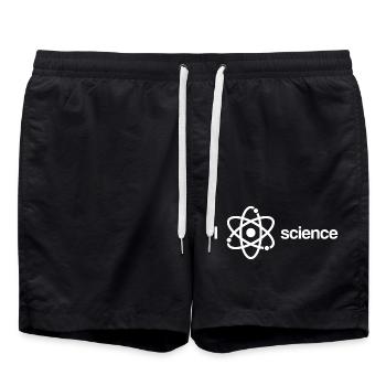 J’aime la science - Short de bain - noir - Devant - AI Model Male 185 light (185cm)