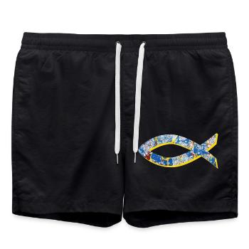 fisch ichthys e 205 - Short de bain - noir - Devant - AI Model Male 185 light (185cm)
