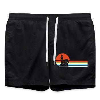 Échecs - Short de bain - noir - Devant - AI Model Male 185 light (185cm)
