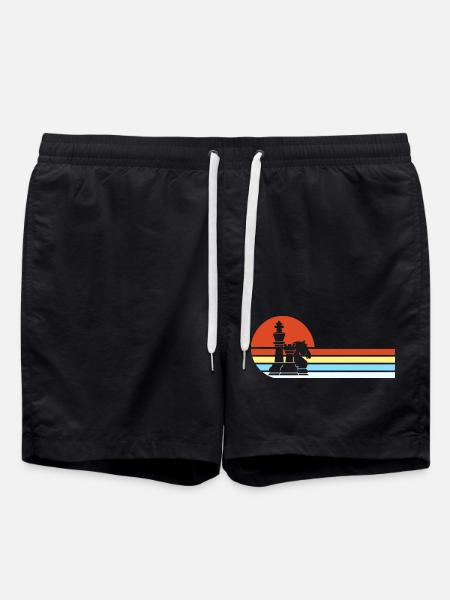 Échecs - Short de bain - noir