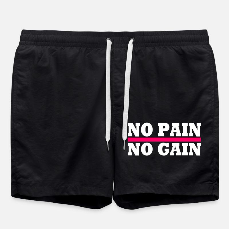 No pain no gain - Short de bain - noir