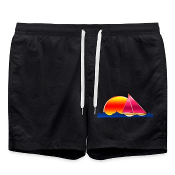 Sailing Yacht Sea Sun - Short de bain - noir - Devant - AI Model Male 185 light (185cm)