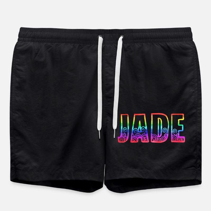 jade rs rainbow - Swim Trunks - black