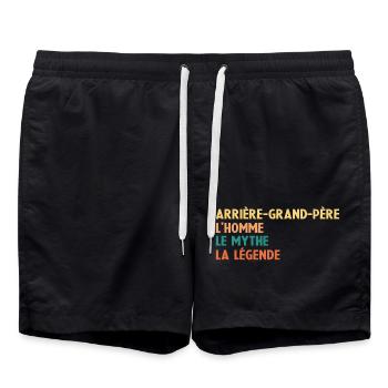 Arrière Grand-Père L'homme Le mythe La légende - Short de bain - noir - Devant - AI Model Male 185 light (185cm)