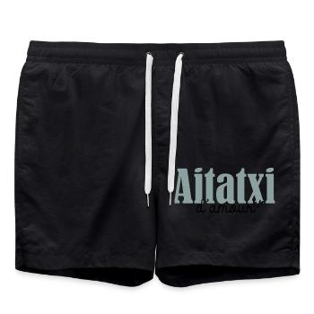 Aitatxi d amour humour grand père basque - Short de bain - noir - Devant - AI Model Male 185 light (185cm)