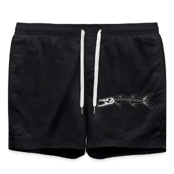 Squelette de Barracuda - Short de bain - noir - Devant - AI Model Male 185 light (185cm)