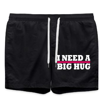 I need a big hug - Short de bain - noir - Devant - AI Model Male 185 light (185cm)