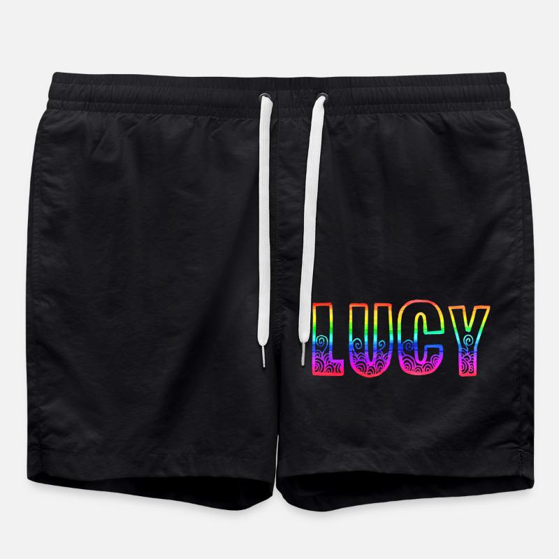 lucy rs rainbow - Swim Trunks - black
