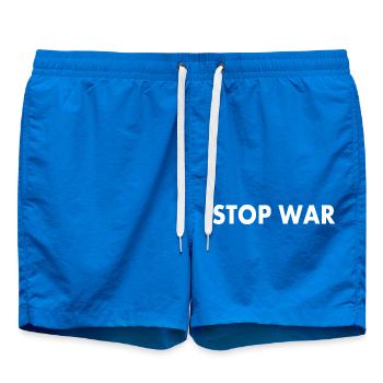 Stop war - Swim Trunks - cobalt blue - Front