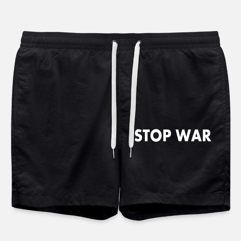 Stop war - Short de bain - noir