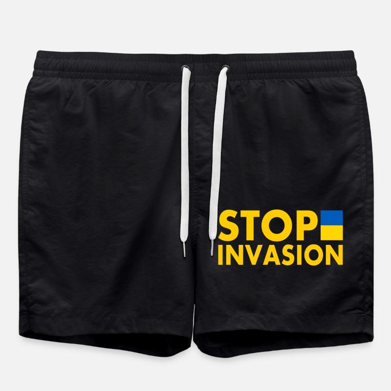 Stop invasion - Swim Trunks - black