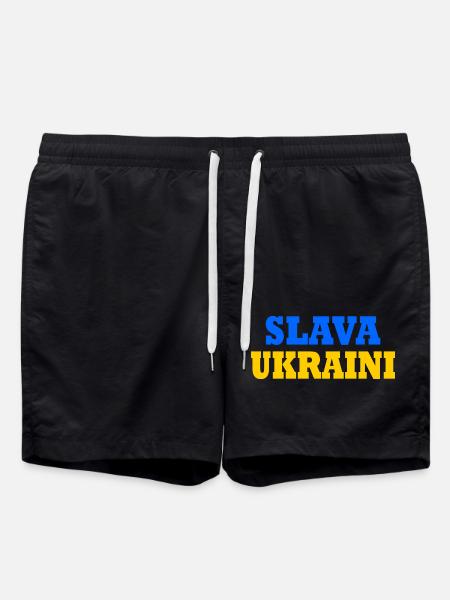 Slava ukraini - Swim Trunks - black