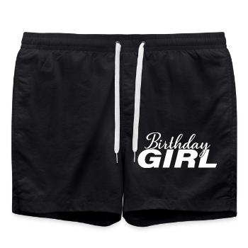 Geburtstagskind Coole Geburtstagsparty für Kinder Mädchen - Badeshorts - Schwarz - Vorne - AI Model Male 185 light (185cm)