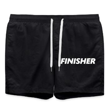 Finisher Lettering - Vector - Swim Trunks - black - Front - AI Model Male 185 light (185cm)