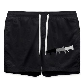 Logo Megafon Symbole de propagande - Short de bain - noir - Devant - AI Model Male 185 light (185cm)