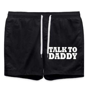 Talk to daddy - Short de bain - noir - Devant - AI Model Male 185 light (185cm)