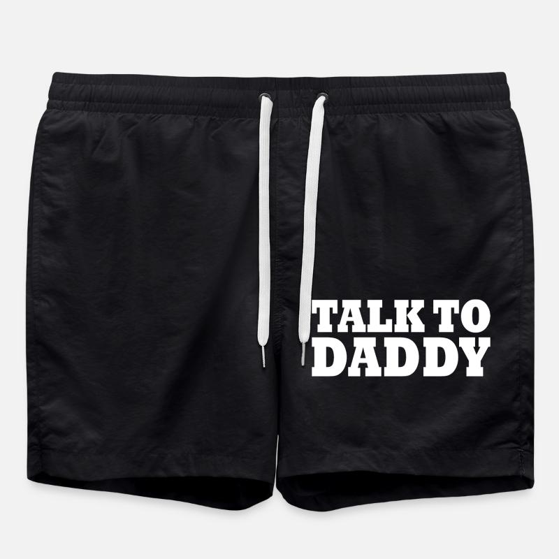 Talk to daddy - Swim Trunks - black