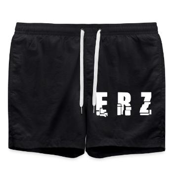 Erzgebirge meine Heimat - Badeshorts - Schwarz - Vorne - AI Model Male 185 light (185cm)