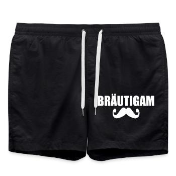 bräutigam - Badeshorts - Schwarz - Vorne - AI Model Male 185 light (185cm)