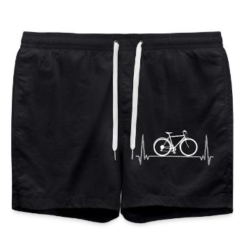 Radfahren Fahrrad Radeln Fahrradtour Mountainbike - Badeshorts - Schwarz - Vorne - AI Model Male 185 light (185cm)