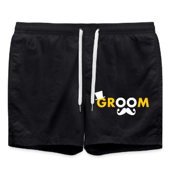 Groom - Swim Trunks - black - Front - AI Model Male 185 light (185cm)