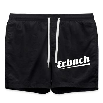 Erbach - Textdesign mit Stadtnamen - Badeshorts - Schwarz - Vorne - AI Model Male 185 light (185cm)