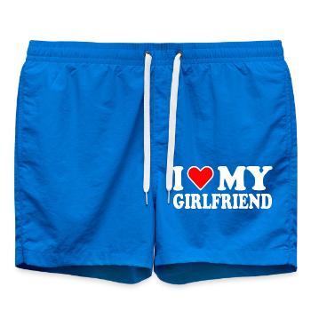 I love my girlfriend - Badeshorts - Cobalt blue - Vorne