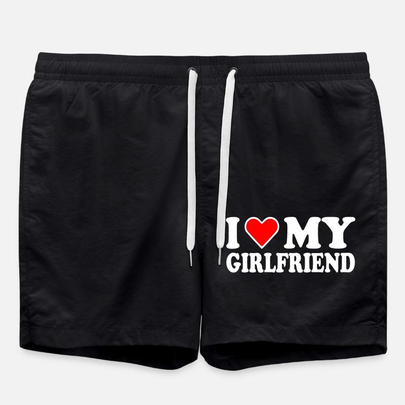 I love my girlfriend - Short de bain - noir