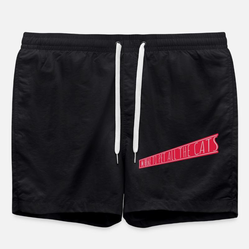 Pet All The Cats - Swim Trunks - black