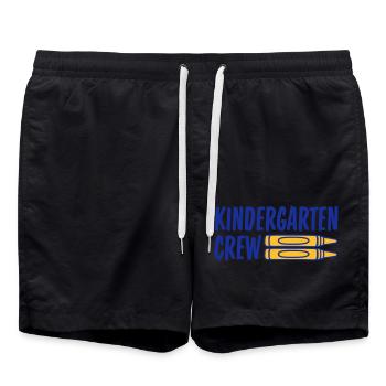 Kindergarten Crew Crayon Team - Swim Trunks - black - Front - AI Model Male 185 light (185cm)
