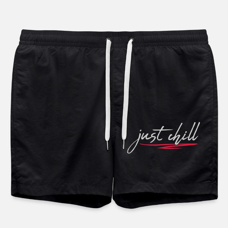 Just Chill Text Logo - Short de bain - noir