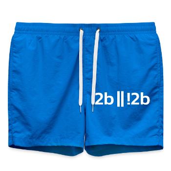 To be or not to be ? Funny Programmer Programer - Badeshorts - Cobalt blue - Vorne