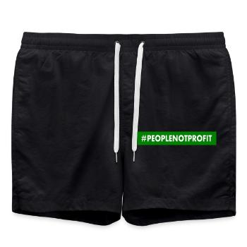 People not profit - Short de bain - noir - Devant - AI Model Male 185 light (185cm)