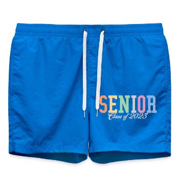 Senior Class Of 2023 Retro Graduation Party Gift - Swim Trunks - cobalt blue - Front