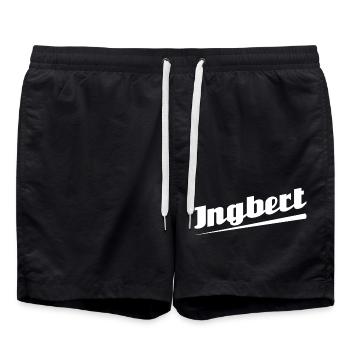Ingbert - Textdesign mit Stadtnamen - Badeshorts - Schwarz - Vorne - AI Model Male 185 light (185cm)