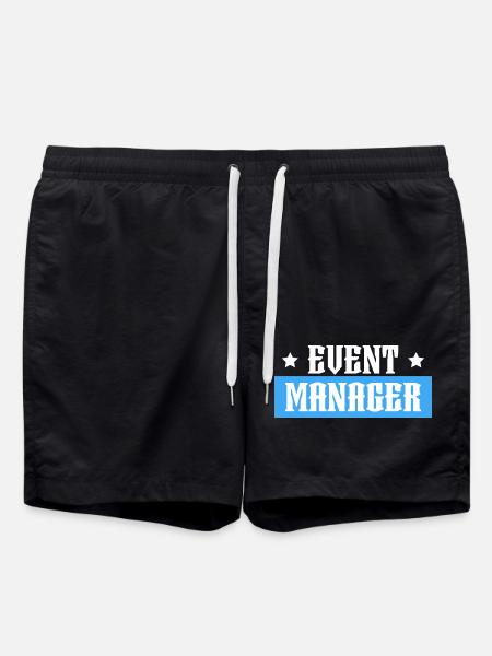 Event Manager blue tshirt black - Swim Trunks - black