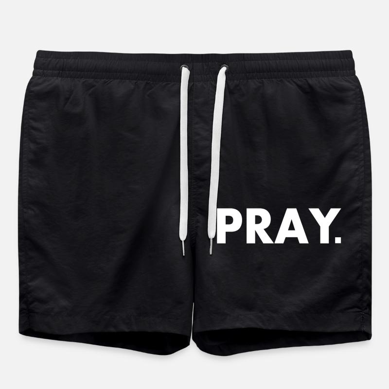 Pray - Badeshorts - Schwarz