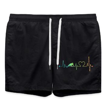 Chameleon Heartbeat - Swim Trunks - black - Front - AI Model Male 185 light (185cm)