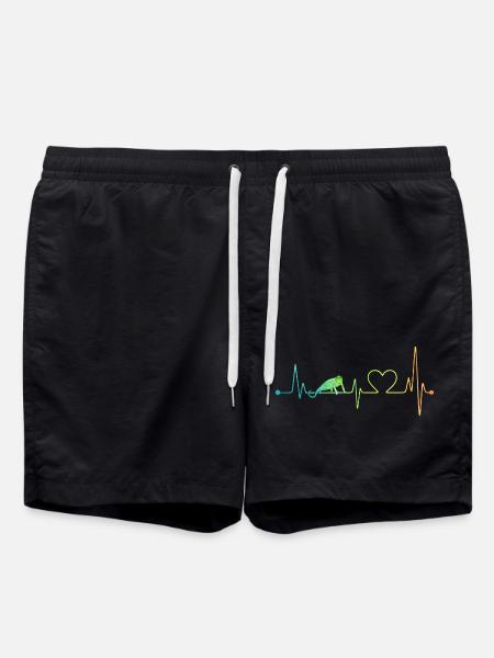 Chameleon Heartbeat - Swim Trunks - black