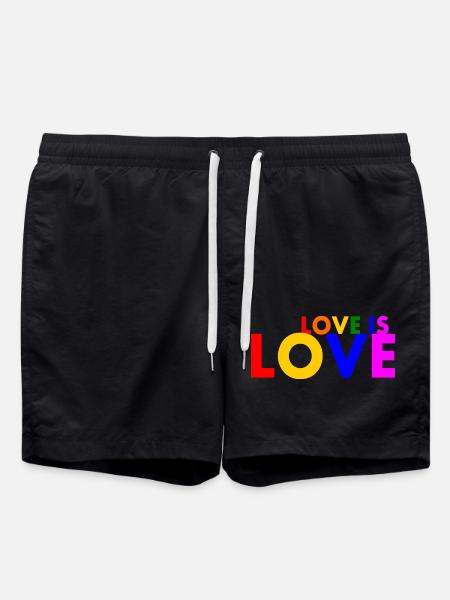 Love is love - Badeshorts - Schwarz