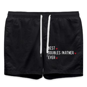 Tennis Doubles - Swim Trunks - black - Front - AI Model Male 185 light (185cm)