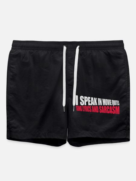 speak lyrics and sarcasm - Swim Trunks - black