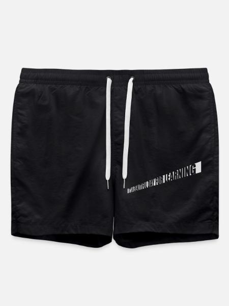 beautiful day for learning - Swim Trunks - black