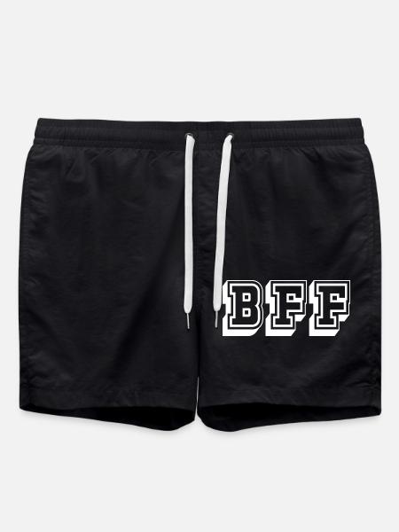 BFF Tshirt blanc - Short de bain - noir