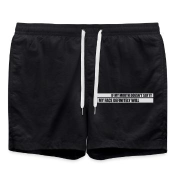 Mon visage le fera certainement - Short de bain - noir - Devant - AI Model Male 185 light (185cm)