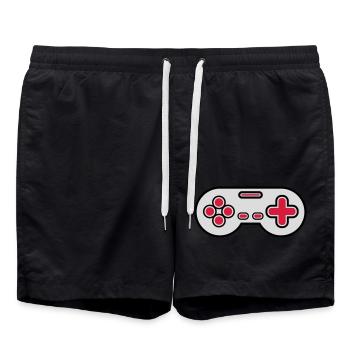 Alter Controller Retro Gamer - Badeshorts - Schwarz - Vorne - AI Model Male 185 light (185cm)