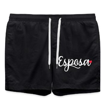 Esposa Cute Wife To Be Bride Couple Wedding Gift - Swim Trunks - black - Front - AI Model Male 185 light (185cm)
