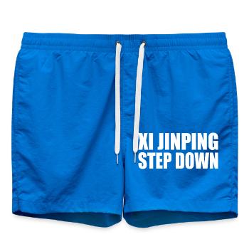 Xi jinping step down - Swim Trunks - cobalt blue - Front